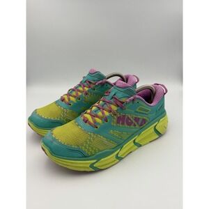Hoka One One Challenger ATR 2 Women Size 8.5 Trail Running Shoes Teal Lime Green